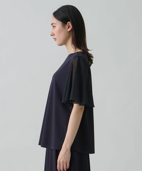 LANVIN COLLECTION / ランバン コレクション カットソー | 変形スリーブ・ハイブリッドカットソー | 詳細7