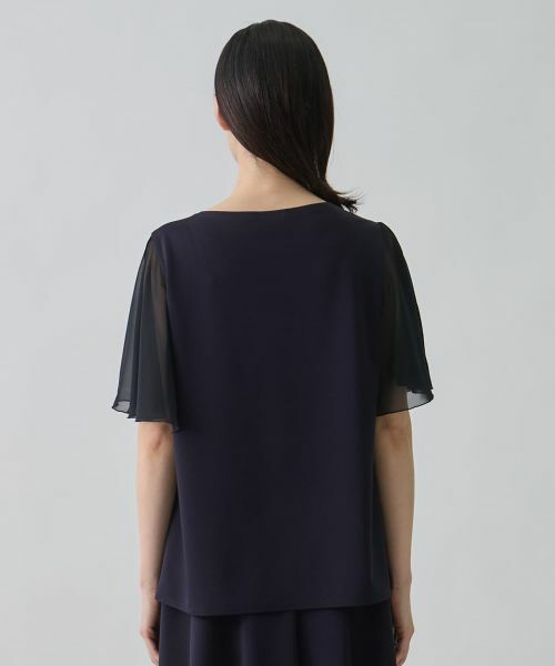 LANVIN COLLECTION / ランバン コレクション カットソー | 変形スリーブ・ハイブリッドカットソー | 詳細8