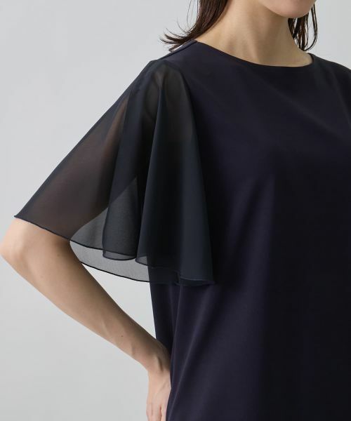 LANVIN COLLECTION / ランバン コレクション カットソー | 変形スリーブ・ハイブリッドカットソー | 詳細9