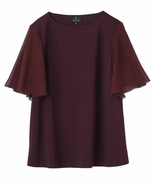 LANVIN COLLECTION / ランバン コレクション カットソー | 変形スリーブ・ハイブリッドカットソー（ピンク）