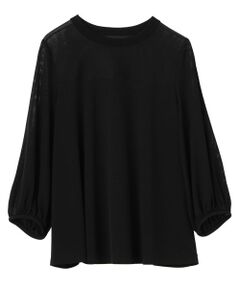 LANVIN COLLECTION / ランバン コレクション カットソー | 異素材コンビ・リブ使いトップス