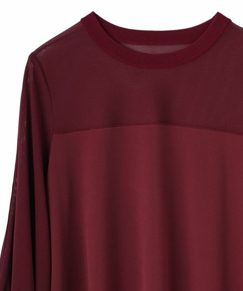 LANVIN COLLECTION / ランバン コレクション カットソー | 異素材コンビ・リブ使いトップス | 詳細3