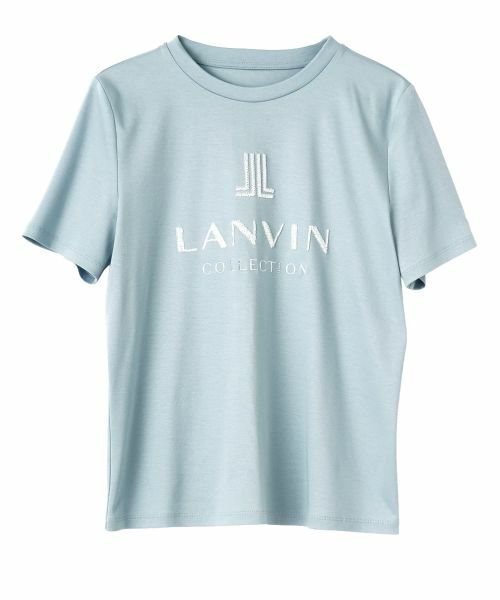 LANVIN COLLECTION / ランバン コレクション カットソー | 桐生立体刺繍・高密度スムースカットソー（ブルー系）