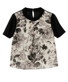 LANVIN COLLECTION / ランバン コレクション ニット・セーター | ジョーゼットレイヤード・五分袖プルオーバー