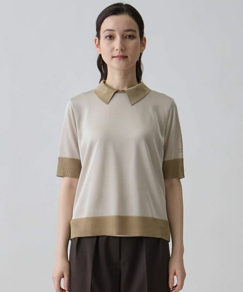 LANVIN COLLECTION / ランバン コレクション ニット・セーター | 添え糸編みロゴ・ハイゲージニット | 詳細1
