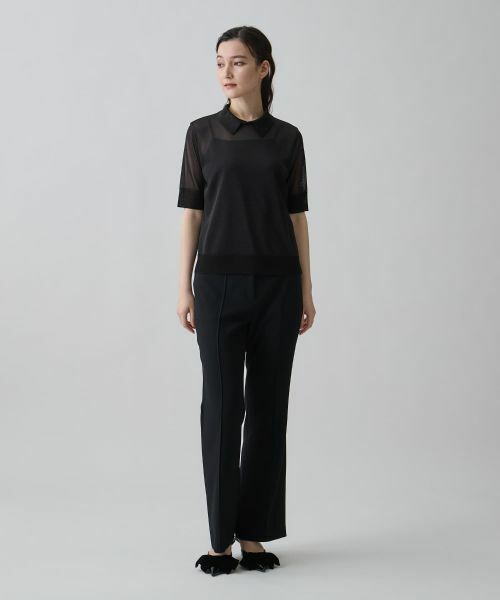 LANVIN COLLECTION / ランバン コレクション ニット・セーター | 添え糸編みロゴ・ハイゲージニット | 詳細11