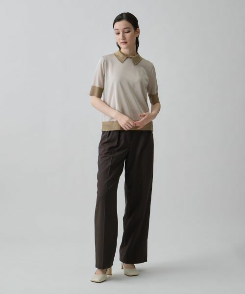 LANVIN COLLECTION / ランバン コレクション ニット・セーター | 添え糸編みロゴ・ハイゲージニット | 詳細5