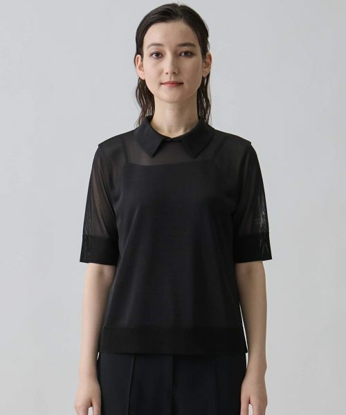 LANVIN COLLECTION / ランバン コレクション ニット・セーター | 添え糸編みロゴ・ハイゲージニット | 詳細6