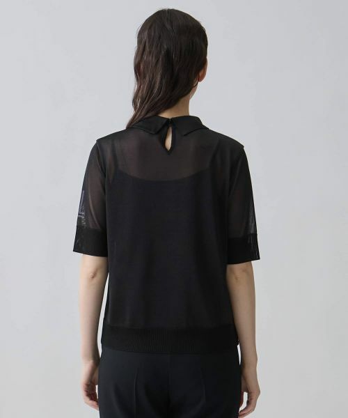 LANVIN COLLECTION / ランバン コレクション ニット・セーター | 添え糸編みロゴ・ハイゲージニット | 詳細8
