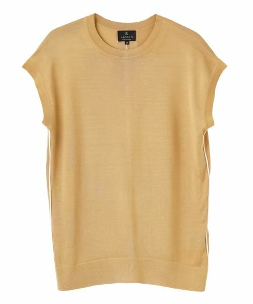LANVIN COLLECTION / ランバン コレクション ニット・セーター | ウォッシャブル・カーリングテープニット（キャメル）