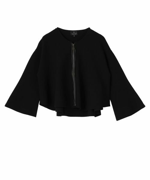 LANVIN COLLECTION / ランバン コレクション テーラードジャケット | ミラノリブ・テーラードニットジャケット（ブラック）