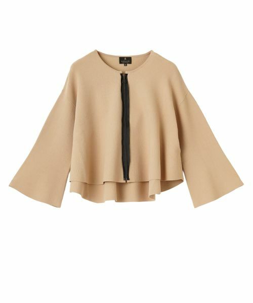LANVIN COLLECTION / ランバン コレクション テーラードジャケット | ミラノリブ・テーラードニットジャケット（ベージュ）