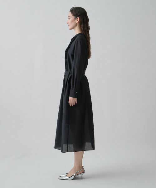 LANVIN COLLECTION / ランバン コレクション ドレス | シルクコットンシアー・ピンキングモチーフワンピース | 詳細2