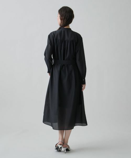 LANVIN COLLECTION / ランバン コレクション ドレス | シルクコットンシアー・ピンキングモチーフワンピース | 詳細3