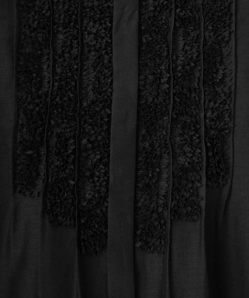 LANVIN COLLECTION / ランバン コレクション ドレス | シルクコットンシアー・ピンキングモチーフワンピース | 詳細6