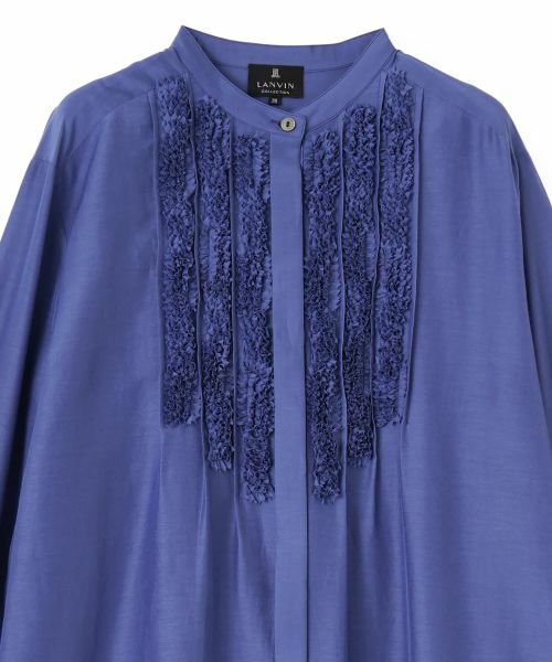 LANVIN COLLECTION / ランバン コレクション ドレス | シルクコットンシアー・ピンキングモチーフワンピース | 詳細8