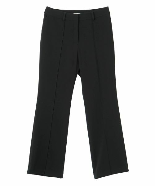 LANVIN COLLECTION / ランバン コレクション その他パンツ | ピンタック&プレス・立体テーパードパンツ(ブラック)