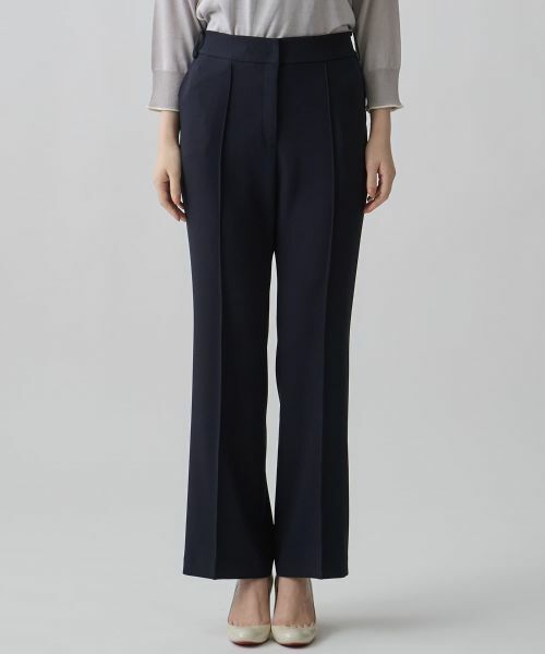 LANVIN COLLECTION / ランバン コレクション その他パンツ | ピンタック&プレス・立体テーパードパンツ | 詳細1