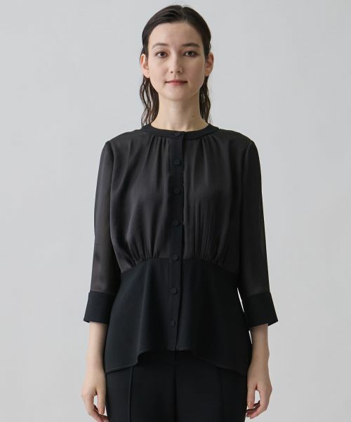 LANVIN COLLECTION / ランバン コレクション シャツ・ブラウス | ヨーリューコンビ・ギャザーブラウス | 詳細7
