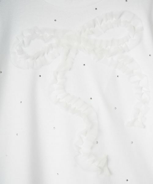 LANVIN COLLECTION / ランバン コレクション カットソー | 桐生オーガンジーリボン刺繍×ホットフィット・新定番カットソー | 詳細8