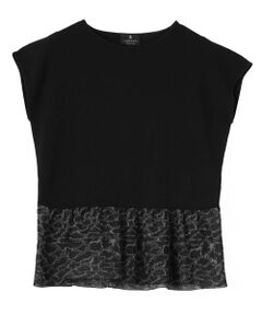 LANVIN COLLECTION / ランバン コレクション ニット・セーター | レオパード袋ジャカード・切り替えプルオーバー