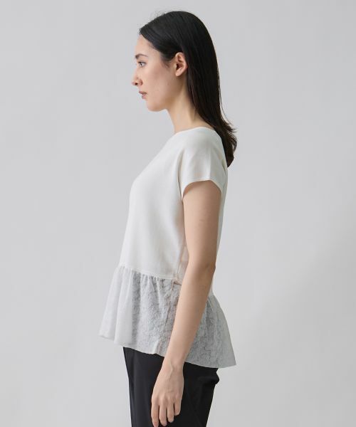 LANVIN COLLECTION / ランバン コレクション ニット・セーター | レオパード袋ジャカード・切り替えプルオーバー | 詳細2