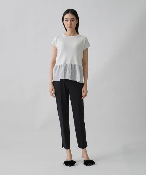 LANVIN COLLECTION / ランバン コレクション ニット・セーター | レオパード袋ジャカード・切り替えプルオーバー | 詳細4