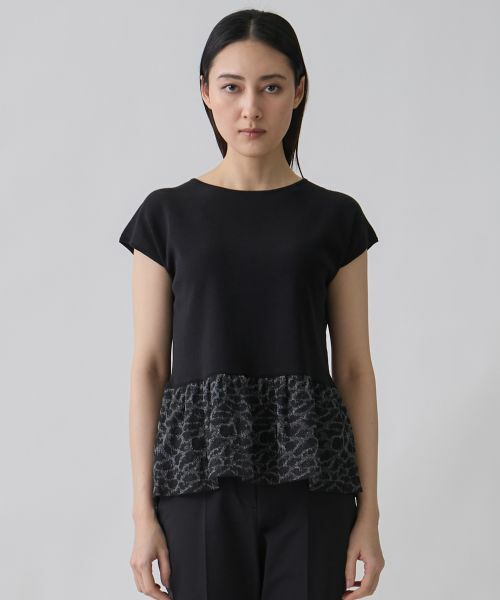 LANVIN COLLECTION / ランバン コレクション ニット・セーター | レオパード袋ジャカード・切り替えプルオーバー | 詳細6