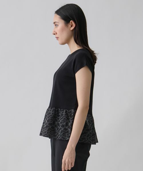 LANVIN COLLECTION / ランバン コレクション ニット・セーター | レオパード袋ジャカード・切り替えプルオーバー | 詳細7