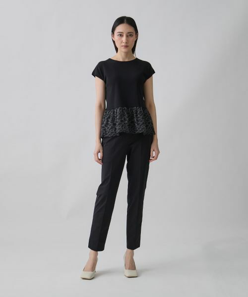 LANVIN COLLECTION / ランバン コレクション ニット・セーター | レオパード袋ジャカード・切り替えプルオーバー | 詳細9