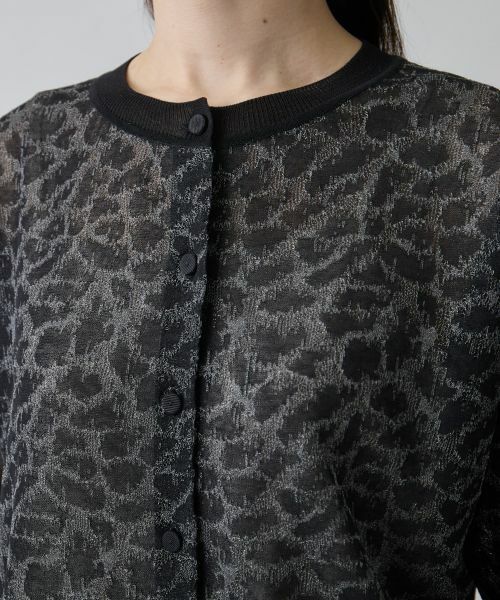 LANVIN COLLECTION / ランバン コレクション ニット・セーター | レオパード袋ジャカードカーディガン | 詳細10