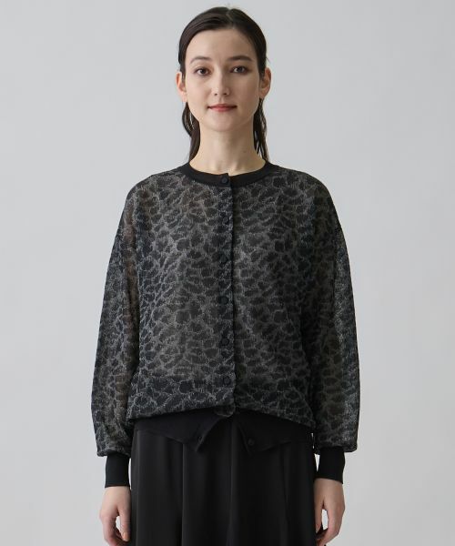 LANVIN COLLECTION / ランバン コレクション ニット・セーター | レオパード袋ジャカードカーディガン | 詳細6