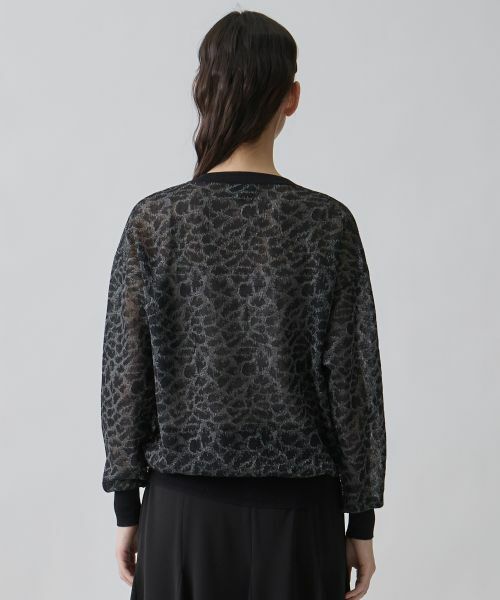 LANVIN COLLECTION / ランバン コレクション ニット・セーター | レオパード袋ジャカードカーディガン | 詳細8