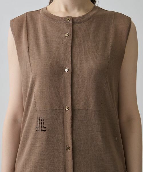 LANVIN COLLECTION / ランバン コレクション ニット・セーター | 18ゲージ ソアウールニットジレ | 詳細13