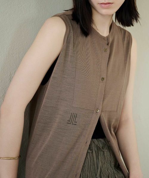 LANVIN COLLECTION / ランバン コレクション ニット・セーター | 18ゲージ ソアウールニットジレ | 詳細21