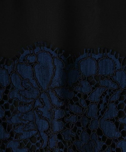 LANVIN COLLECTION / ランバン コレクション ドレス | ネイビーコードレースドレス | 詳細3