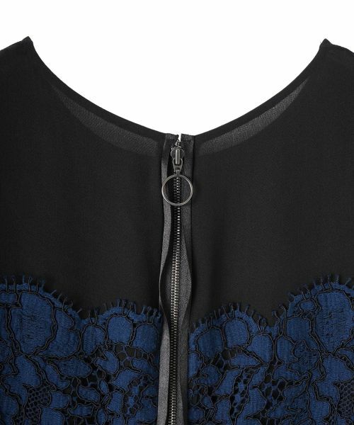LANVIN COLLECTION / ランバン コレクション ドレス | ネイビーコードレースドレス | 詳細4