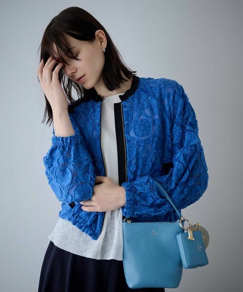 LANVIN COLLECTION / ランバン コレクション テーラードジャケット | ウォールカットジャカード・ラグランブルゾン | 詳細13