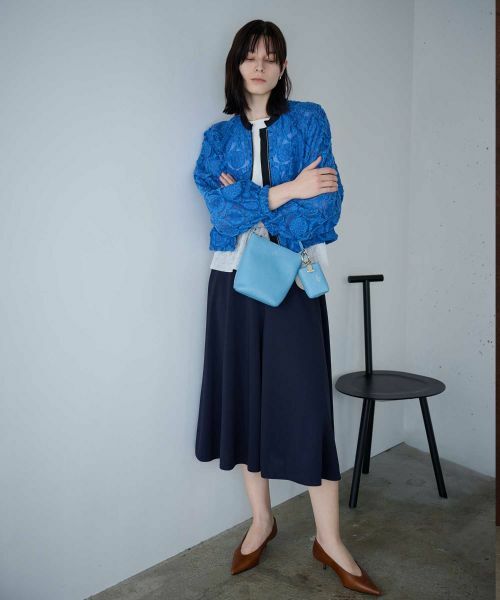 LANVIN COLLECTION / ランバン コレクション テーラードジャケット | ウォールカットジャカード・ラグランブルゾン | 詳細14