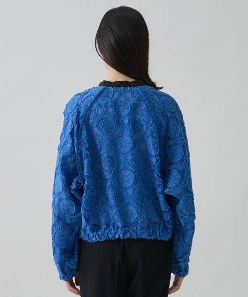 LANVIN COLLECTION / ランバン コレクション テーラードジャケット | ウォールカットジャカード・ラグランブルゾン | 詳細3