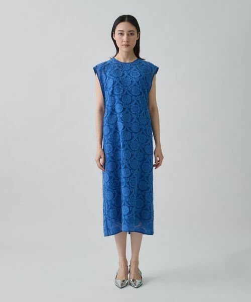 LANVIN COLLECTION / ランバン コレクション ドレス | ウォールカットジャカード・フレンチスリーブワンピース | 詳細1