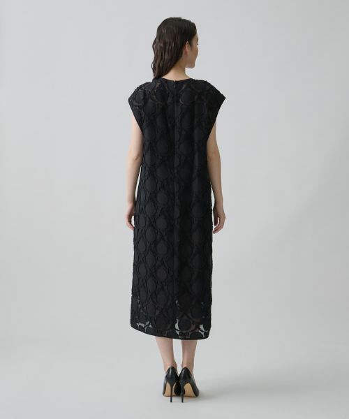 LANVIN COLLECTION / ランバン コレクション ドレス | ウォールカットジャカード・フレンチスリーブワンピース | 詳細10
