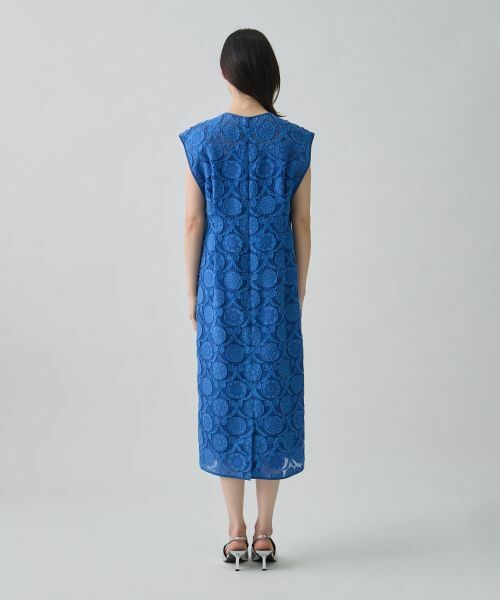 LANVIN COLLECTION / ランバン コレクション ドレス | ウォールカットジャカード・フレンチスリーブワンピース | 詳細3