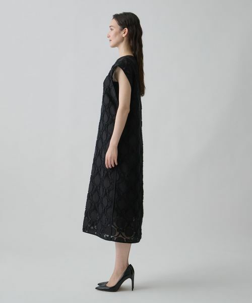 LANVIN COLLECTION / ランバン コレクション ドレス | ウォールカットジャカード・フレンチスリーブワンピース | 詳細9