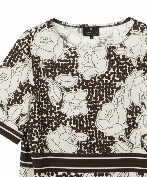 LANVIN COLLECTION / ランバン コレクション ドレス | ドットフラワーボーダーワンピース | 詳細3