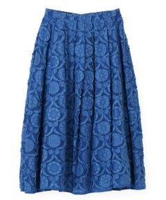 LANVIN COLLECTION / ランバン コレクション ロング・マキシ丈スカート | ウォールカットジャカード・ボックスタックスカート