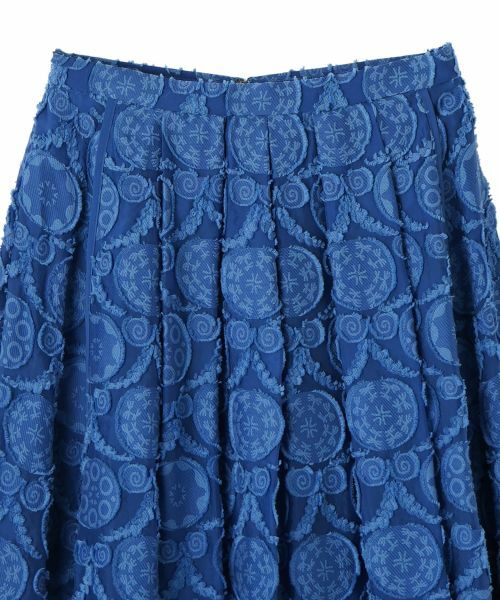 LANVIN COLLECTION / ランバン コレクション ロング・マキシ丈スカート | ウォールカットジャカード・ボックスタックスカート | 詳細9