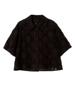 LANVIN COLLECTION / ランバン コレクション シャツ・ブラウス | ウォールカットジャカード・シャツカラーブラウス