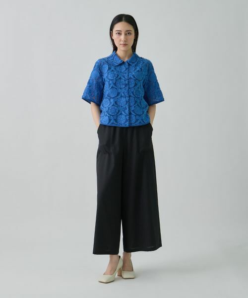 LANVIN COLLECTION / ランバン コレクション シャツ・ブラウス | ウォールカットジャカード・シャツカラーブラウス | 詳細14