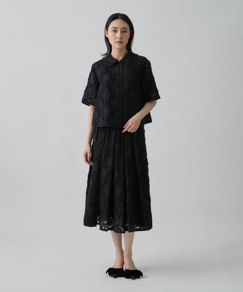 LANVIN COLLECTION / ランバン コレクション シャツ・ブラウス | ウォールカットジャカード・シャツカラーブラウス | 詳細15